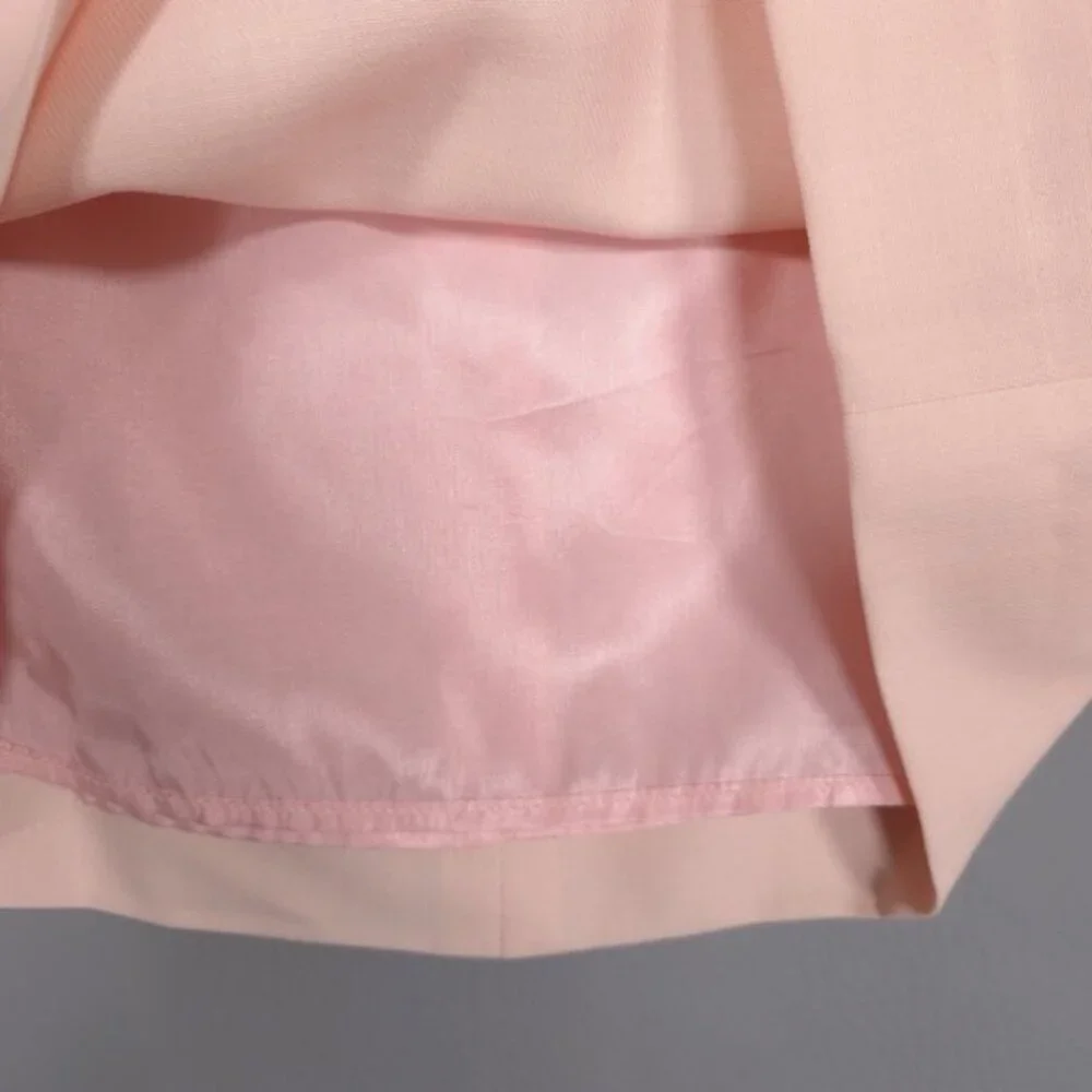 KORS MICHAEL KORS Women's Mini Skirt‎ Size 12 ITALY🇮🇹MADE 100% WOOL Pink Lined